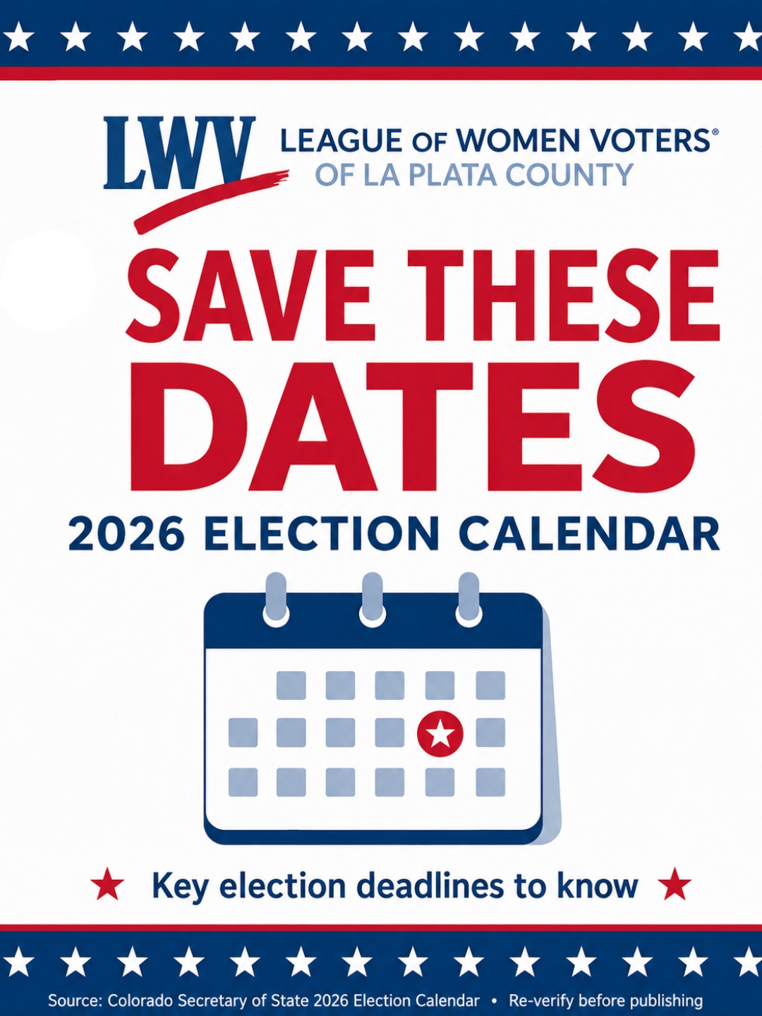 Save these dates on your election calendar